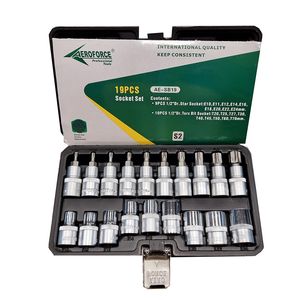 Set Dados Torx Hembra Y Macho 1/2" 19 Pz