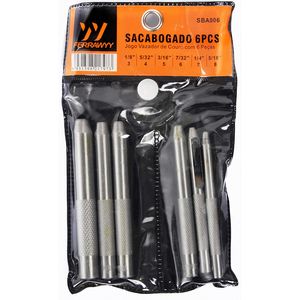 Kit De Sacabocados 6 Piezas 1/8" - 5/16"