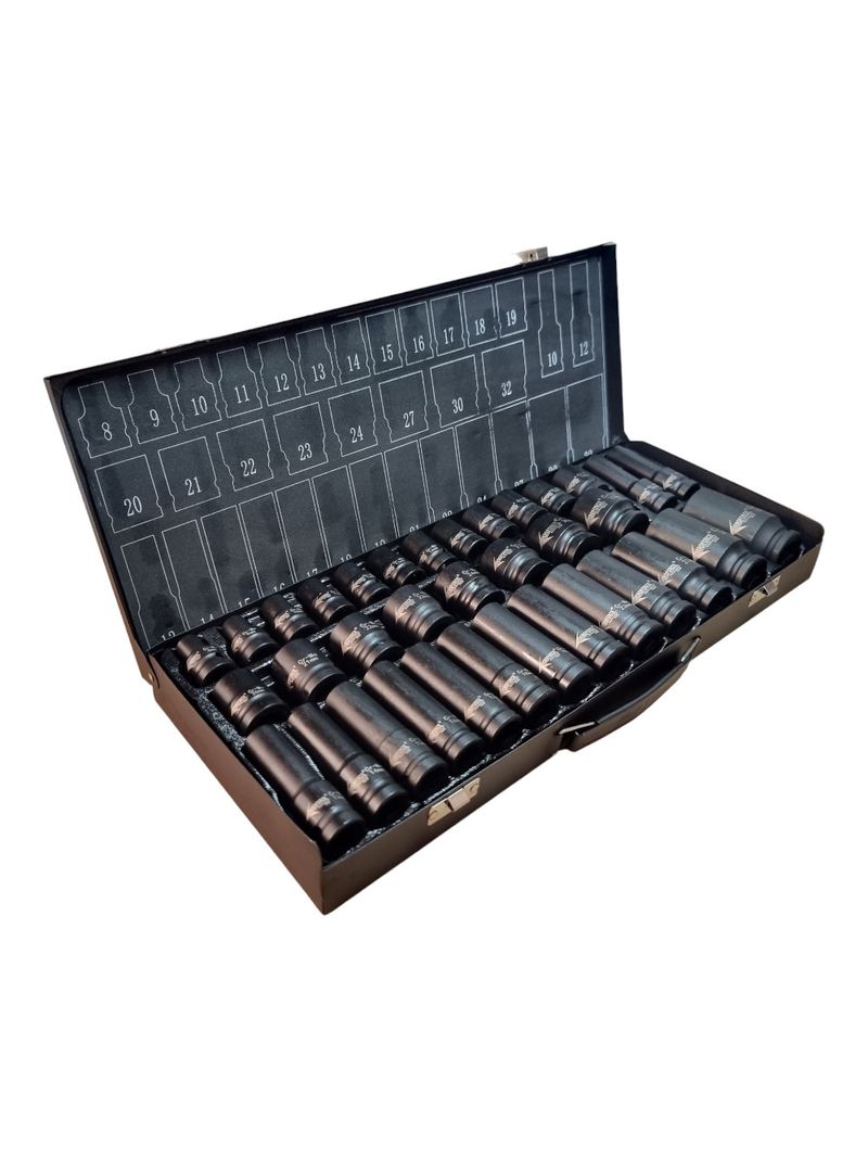 Set Dados Impacto Hexagonales 1/2” - 35 Piezas