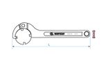 Llave Tipo Gancho Ajustable - 35 - 50 mm