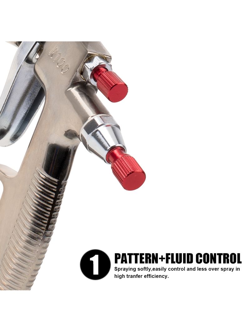 Pistola Pintar por Gravedad LVLP 120cc R100  -  0.8mm