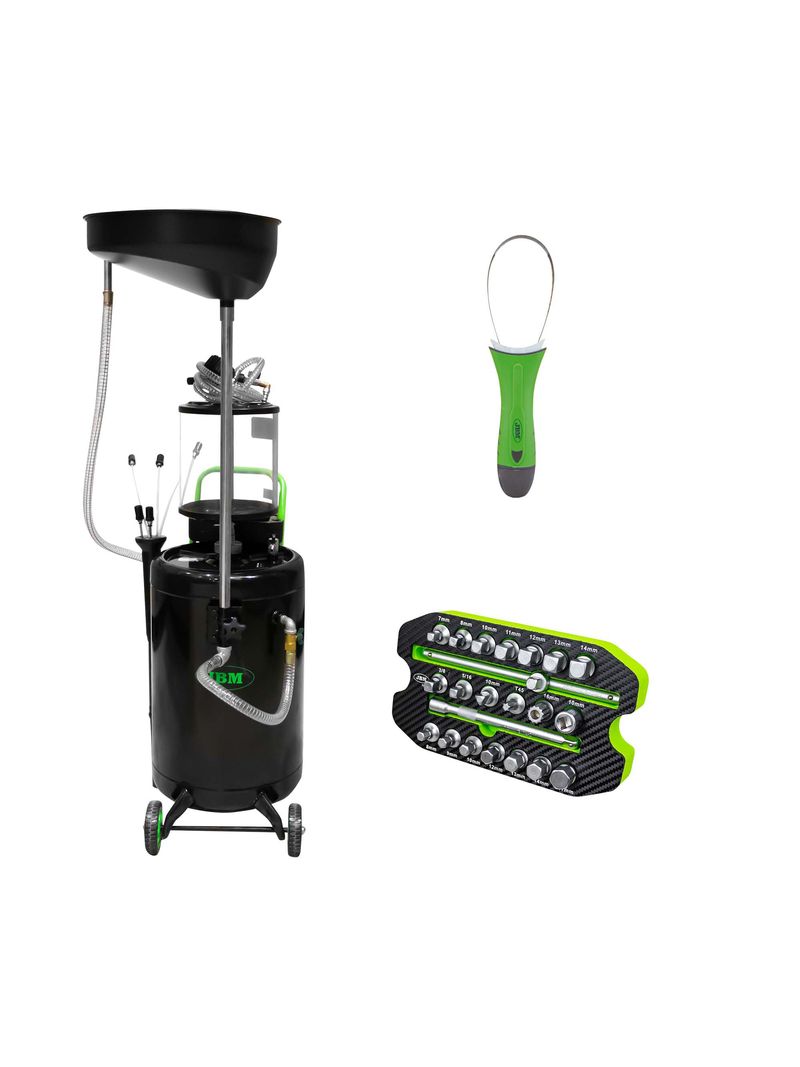 Kit Extraccion de acite Automotriz (Colector / Saca Filtros / Set Dados taponde Carter)