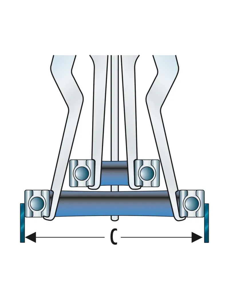 Extractor Mecánico Rodamiento Interior 3 Garras  – 23–130 mm