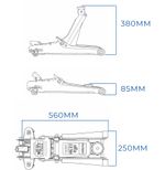 Gata Hidráulica Tipo Caimán (Perfil Bajo) -  2.5 Toneladas