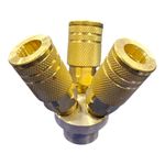 Acople Rápido Triple Neumático - 1/4" - Hilo 3/8NPT
