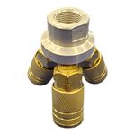 Acople Rápido Triple Neumático - 1/4" - Hilo 3/8NPT