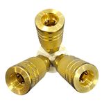 Acople Rápido Triple Neumático - 1/4" - Hilo 3/8NPT