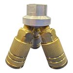 Acople Rápido Triple Neumático - 1/4" - Hilo 3/8NPT