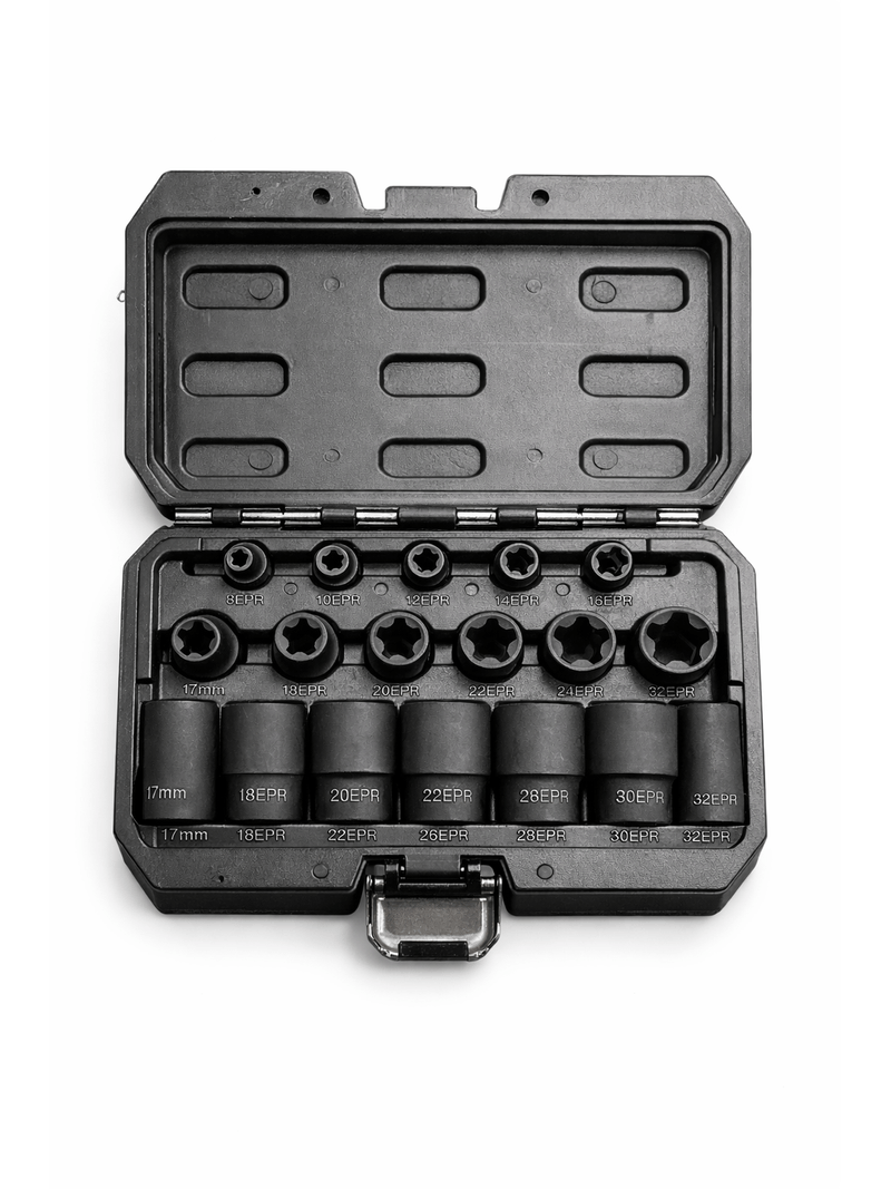 Set de Dados Torx Hembra (EPR  5 Puntas) – 16 Piezas