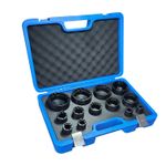 Juego de Dados Tuercas Ranuradas KM KML HM HML HMLL, Dientes Interiores DIN 981 – 18-80 mm  - 13 Piezas