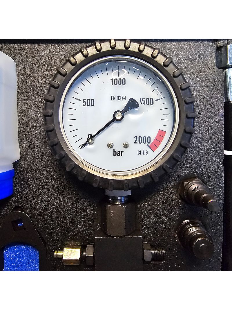 Comprobador de alta presión Common Rail – manómetro 0–2000 bar