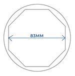 Dado Tuerca Eje Frontal Scania, Octagonal (8 puntas)  1" – 83 mm