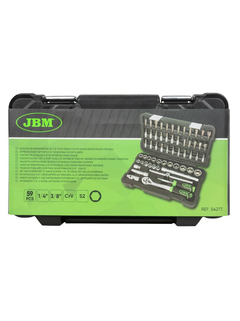 Juego de Dados Hexagonales 3/8” – 59 Piezas