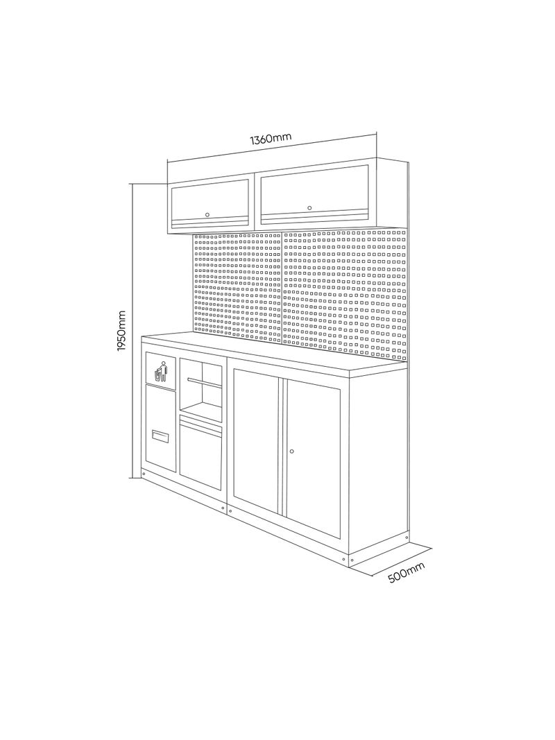 Conjunto De Muebles Modulares - Extensión REF.JBM54327-172 Y REF.JBM528K