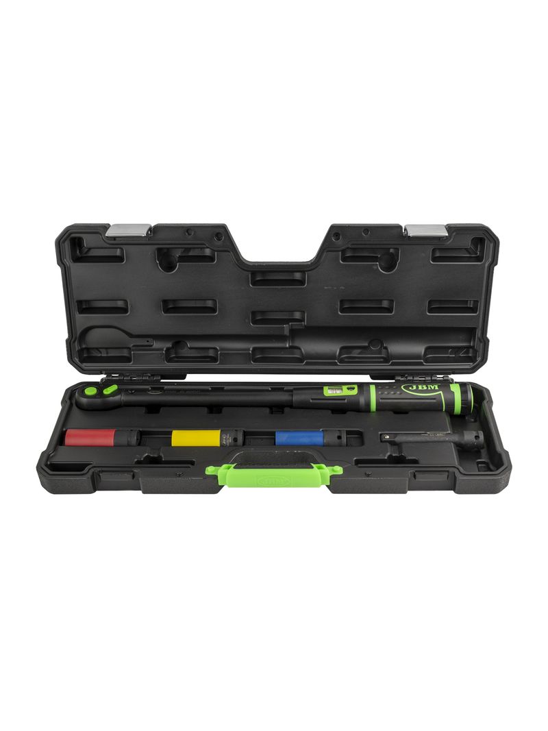 Juego Llave de Torque Dinamométrica 1/2" con Dados Rueda 14-19-21mm