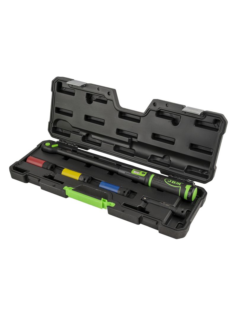 Juego Llave de Torque Dinamométrica 1/2" con Dados Rueda 14-19-21mm