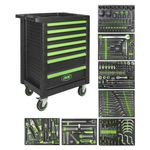 Mueble Con Herramientas De Camión 7 Cajones Equipado - 224 Piezas