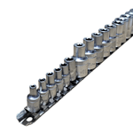 Juegos de Dados Torx Hembra (6 Puntas) 1/2" 1/4” – 16 Piezas