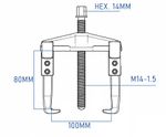 Extractor Reforzado 2 Patas 80X100mm