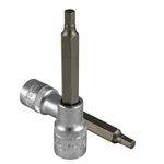 Dado 1/2" Allen (6 Caras) Punta Larga 100mm - 11mm